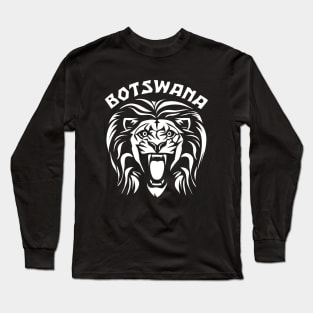 Lion Face | Botswana Long Sleeve T-Shirt